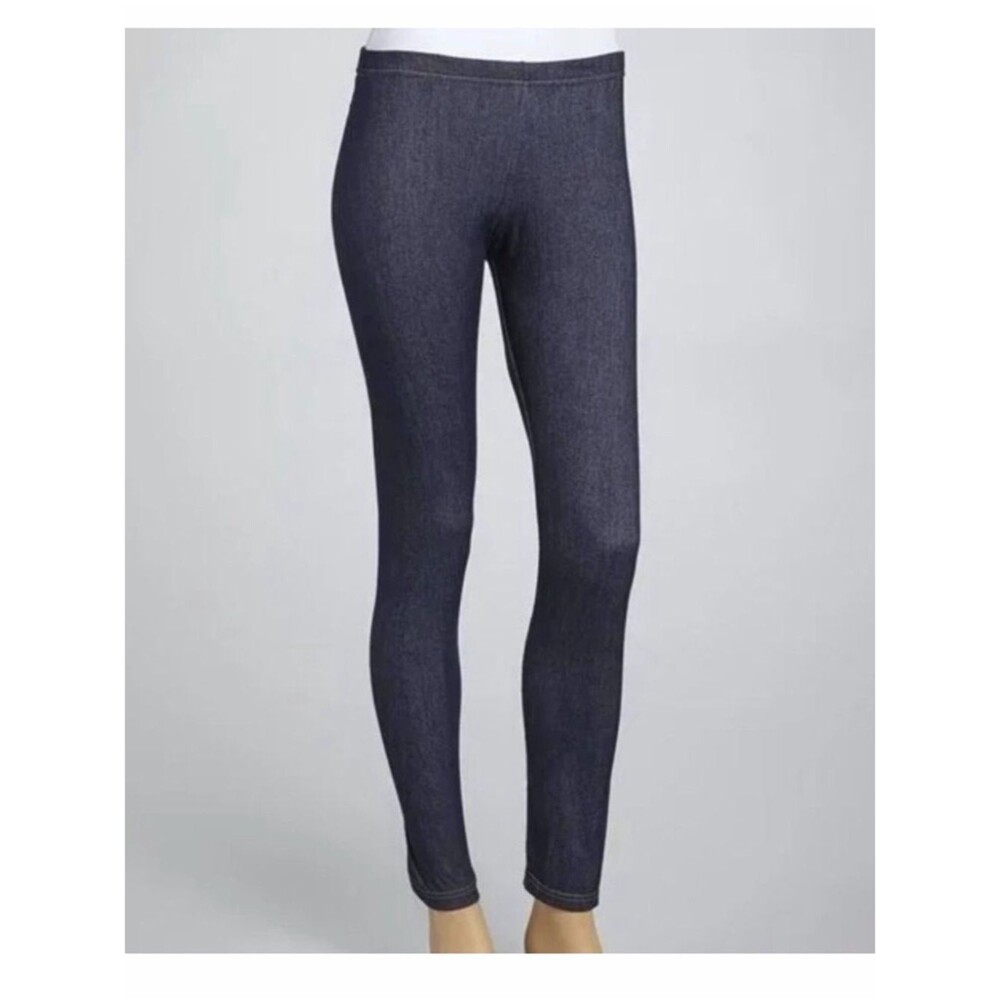 Steve Madden Y2K Low Rise Dark Wash Denim-Look Leggings